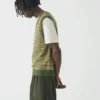 Feinstreifiges Tanktop aus Wolle und Baumwolle Feinstreifiges Tanktop aus Wolle und Baumwolle