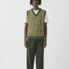 Feinstreifiges Tanktop aus Wolle und Baumwolle Feinstreifiges Tanktop aus Wolle und Baumwolle
