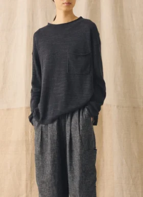 Feinstrick-Pullover aus Leinen und Baumwolle