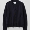 Ffion Boxy-Strickjacke aus Wolle und Kaschmir