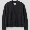Ffion Boxy-Strickjacke aus Wolle und Kaschmir