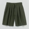 Garment-gefärbte leichte Leinen-Shorts