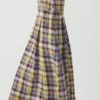 Gelato-Karo-Leinenkleid
