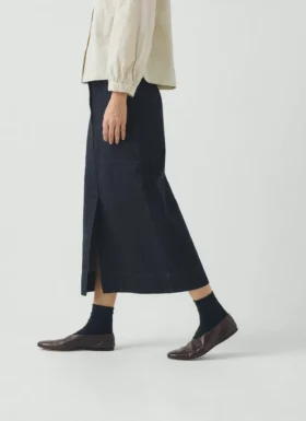 Gerader Rock aus Indigo-Denim