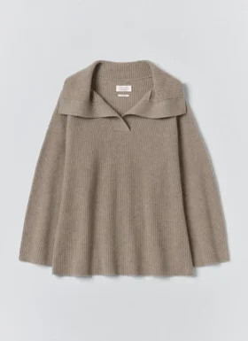 Gerippter Pullover aus Wolle und Kaschmir