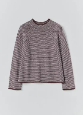 Gestreifter Pullover aus Leinen und Baumwolle
