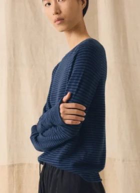 Gestreifter Pullover aus Wolle und Kaschmir