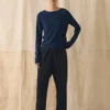 Gestreifter Pullover aus Wolle und Kaschmir
