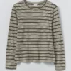 Gestreiftes T-Shirt mit Rundhalsausschnitt