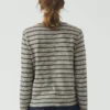 Gestreiftes T-Shirt mit Rundhalsausschnitt