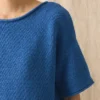 Gestricktes T-Shirt aus Baumwoll-Leinen