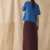 Gestricktes T-Shirt aus Baumwoll-Leinen