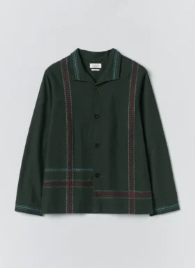 Handbestickte Baumwolljacke mit Streifen