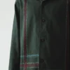 Handbestickte Baumwolljacke mit Streifen