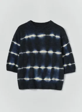 Handgestricktes Shibori-Oberteil