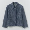 Hickory-Streifen-Jeansjacke