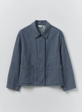 Hickory-Streifen-Jeansjacke