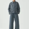 Hickory-Streifen-Jeansjacke