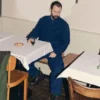 Jacke aus stückgefärbter Baumwoll-Canvas mit Stehkragen Jacke aus stückgefärbter Baumwoll-Canvas mit Stehkragen