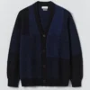 Jacquard-Strickjacke aus britischer Wolle