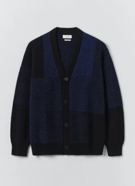 Jacquard-Strickjacke aus britischer Wolle Jacquard-Strickjacke aus britischer Wolle