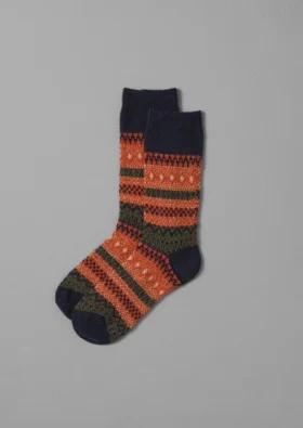 Jacquard-Wollsocken