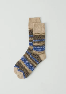 Jacquard-Wollsocken