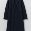 Japanischer Denim-Mantel mit überschnittenen Schultern
