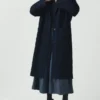 Japanischer Denim-Mantel mit überschnittenen Schultern