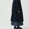 Japanischer Denim-Mantel mit überschnittenen Schultern