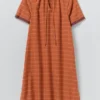 Kaftan aus Baumwolle mit Bistrot-Karomuster Kaftan aus Baumwolle mit Bistrot-Karomuster
