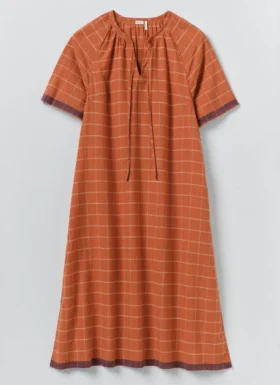 Kaftan aus Baumwolle mit Bistrot-Karomuster Kaftan aus Baumwolle mit Bistrot-Karomuster