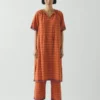 Kaftan aus Baumwolle mit Bistrot-Karomuster Kaftan aus Baumwolle mit Bistrot-Karomuster