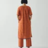Kaftan aus Baumwolle mit Bistrot-Karomuster Kaftan aus Baumwolle mit Bistrot-Karomuster