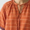 Kaftan aus Baumwolle mit Bistrot-Karomuster Kaftan aus Baumwolle mit Bistrot-Karomuster