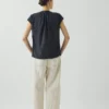 Kurzarmhemd aus melierter Baumwolle mit Shorts