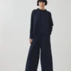 Lange Jersey-Hose mit Loopback-Struktur