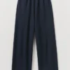 Lange Jersey-Hose mit Loopback-Struktur