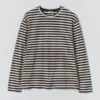 Langärmliges Baumwoll-T-Shirt mit Kochstreifen Langärmliges Baumwoll-T-Shirt mit Kochstreifen