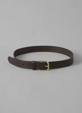 Leder-Gürtel mit Messingschnalle Leder-Gürtel mit Messingschnalle