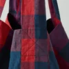 Leinentasche mit Gingham-Karomuster