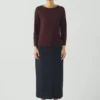 Lia Baumwoll-T-Shirt mit U-Boot-Ausschnitt