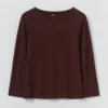 Lia Baumwoll-T-Shirt mit U-Boot-Ausschnitt
