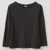 Lia Baumwoll-T-Shirt mit U-Boot-Ausschnitt Lia Baumwoll-T-Shirt mit U-Boot-Ausschnitt