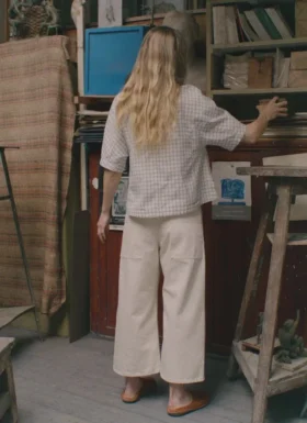 Lässige Jeans-Hose mit weitem Bein