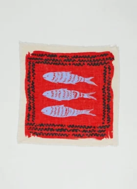 Market Fish Leinen-Bandana