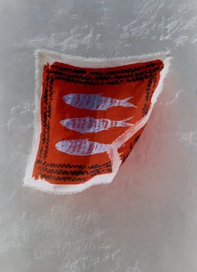 Market Fish Leinen-Bandana