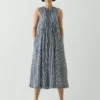 Martha Baumwollkleid mit Streifen aus Naturfarbstoff Martha Baumwollkleid mit Streifen aus Naturfarbstoff