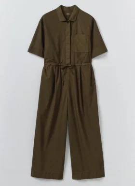 Overall aus Baumwollpopeline mit weitem Bein