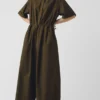 Overall aus Baumwollpopeline mit weitem Bein